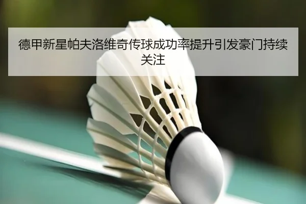 德甲新星帕夫洛维奇传球成功率提升引发豪门持续关注